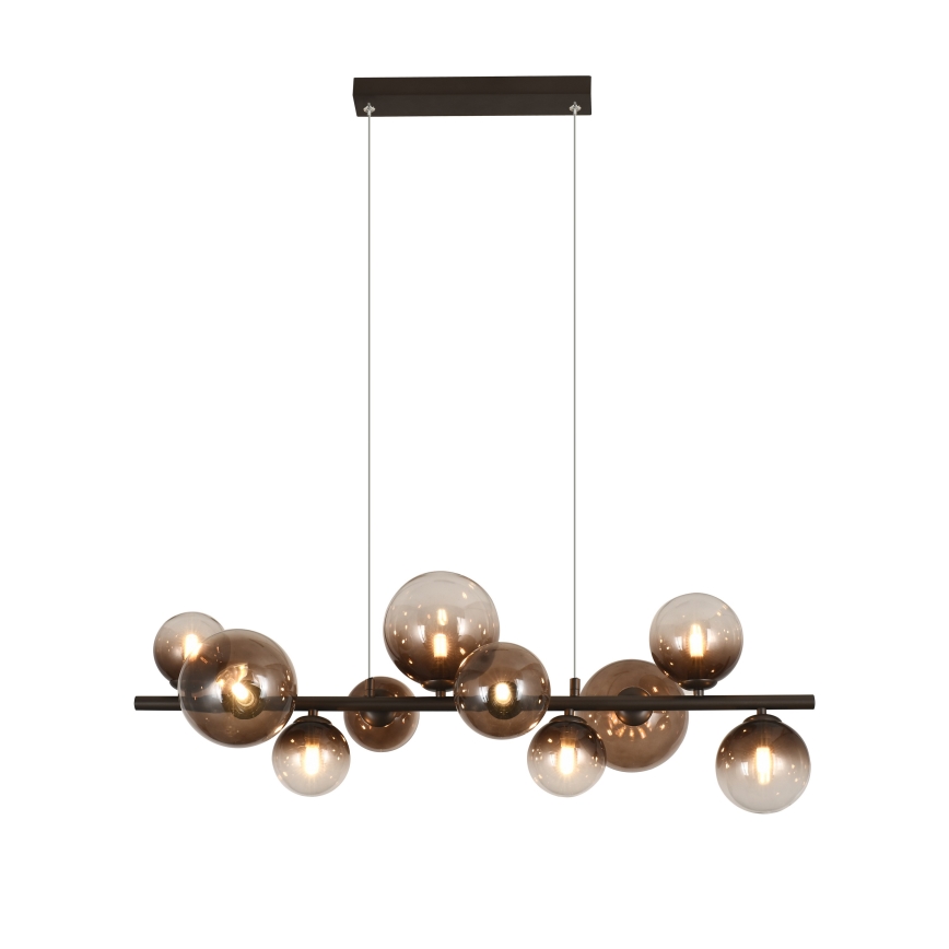 Brilagi - MILLA LED chandelier suspended on cable 10xG9/3W/230V brown/smoked brown