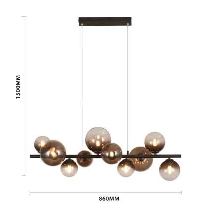 Brilagi - MILLA LED chandelier suspended on cable 10xG9/3W/230V brown/smoked brown