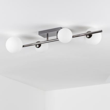 Brilagi - MILLA LED Flush-Mount Ceiling Light 4xG9/3W/230V černý chrom/white