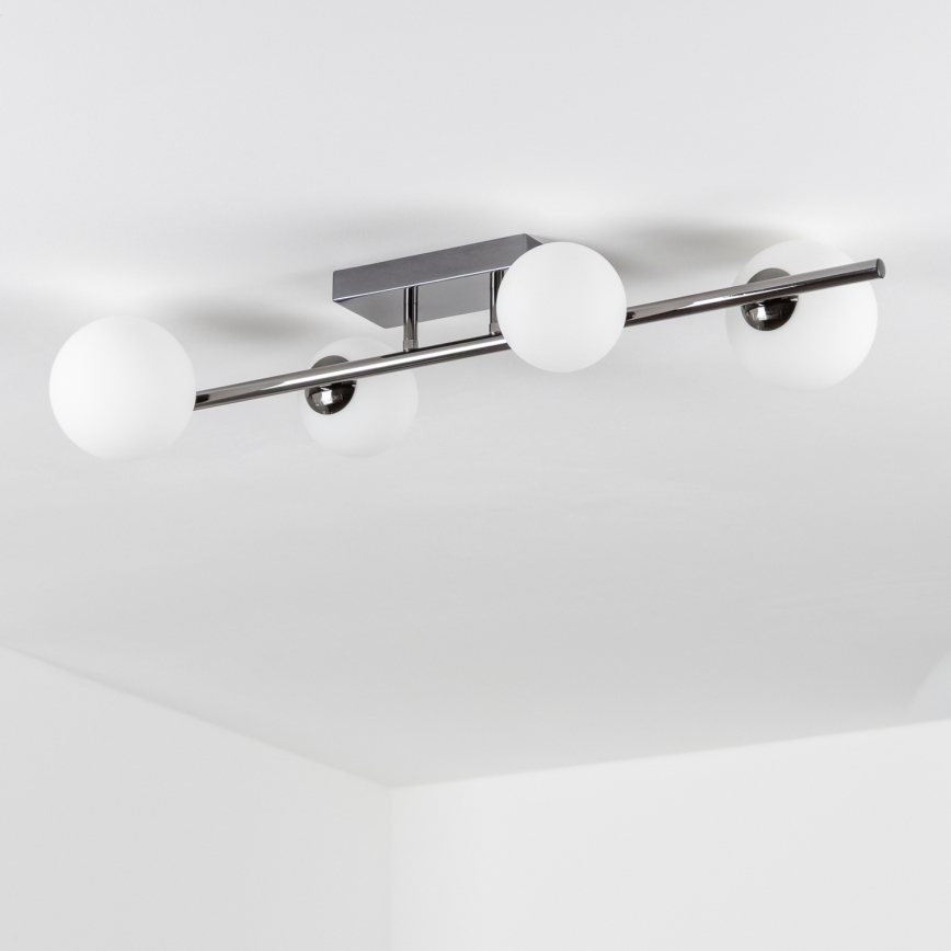 Brilagi - MILLA LED Flush-Mount Ceiling Light 4xG9/3W/230V černý chrom/white
