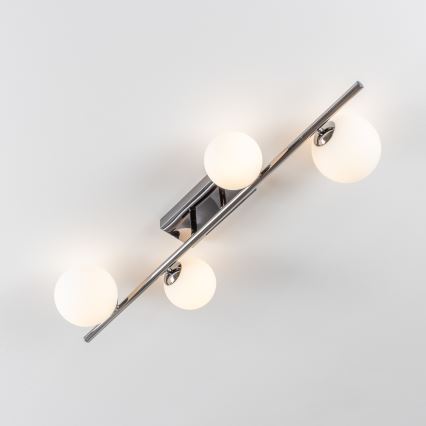 Brilagi - MILLA LED Flush-Mount Ceiling Light 4xG9/3W/230V černý chrom/white