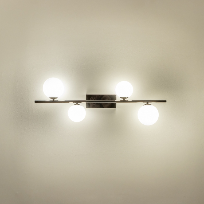 Brilagi - MILLA LED Flush-Mount Ceiling Light 4xG9/3W/230V černý chrom/white