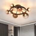 Brilagi - MILLA LED Flush-Mount Chandelier 10xG9/3W/230V, Brown/Smoked Brown