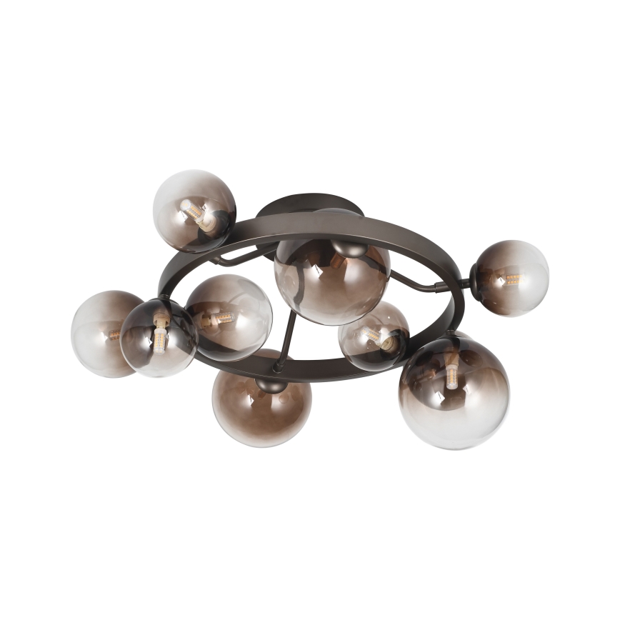 Brilagi - MILLA LED Flush-Mount Chandelier 10xG9/3W/230V, Brown/Smoked Brown