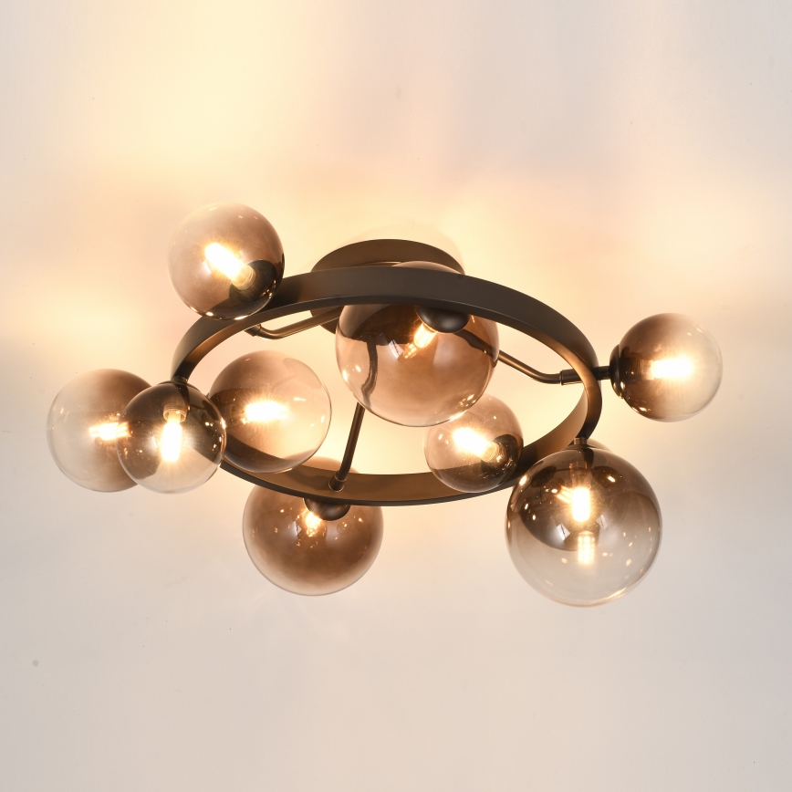 Brilagi - MILLA LED Flush-Mount Chandelier 10xG9/3W/230V, Brown/Smoked Brown