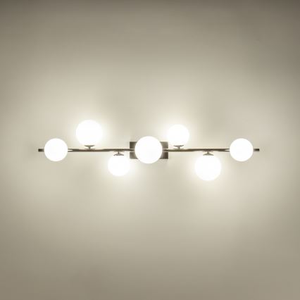 Brilagi - MILLA LED Flush-Mount Chandelier 7xG9/3W/230V Black Chrome/White