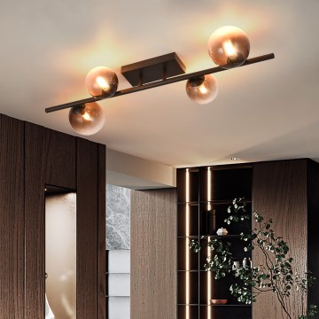 Brilagi - MILLA LED Flush-Mounted Ceiling Light 4xG9/3W/230V Brown/Smoky Brown