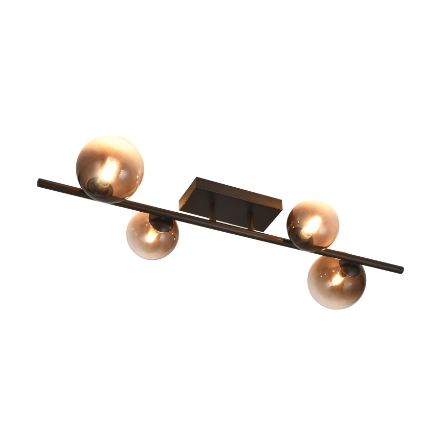 Brilagi - MILLA LED Flush-Mounted Ceiling Light 4xG9/3W/230V Brown/Smoky Brown
