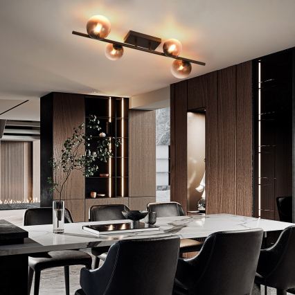 Brilagi - MILLA LED Flush-Mounted Ceiling Light 4xG9/3W/230V Brown/Smoky Brown