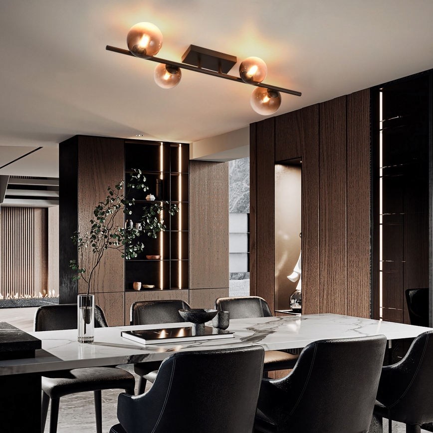 Brilagi - MILLA LED Flush-Mounted Ceiling Light 4xG9/3W/230V Brown/Smoky Brown