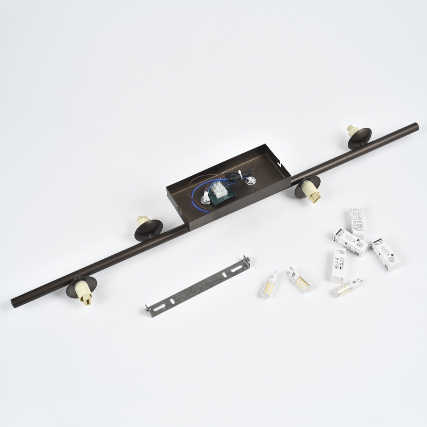 Brilagi - MILLA LED Flush-Mounted Ceiling Light 4xG9/3W/230V Brown/Smoky Brown