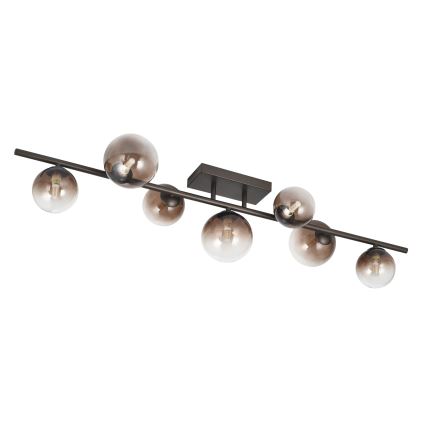 Brilagi - MILLA LED Flush-Mounted Chandelier 7xG9/3W/230V Brown/Smoky Brown