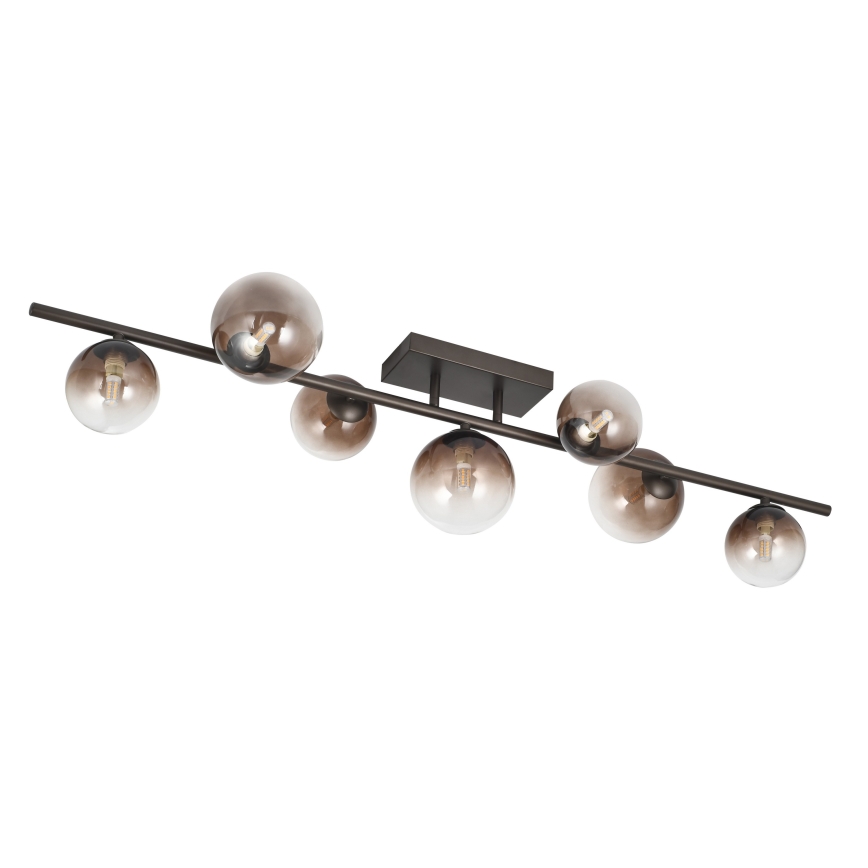 Brilagi - MILLA LED Flush-Mounted Chandelier 7xG9/3W/230V Brown/Smoky Brown