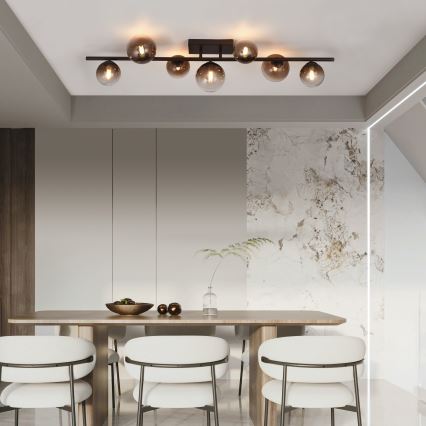 Brilagi - MILLA LED Flush-Mounted Chandelier 7xG9/3W/230V Brown/Smoky Brown