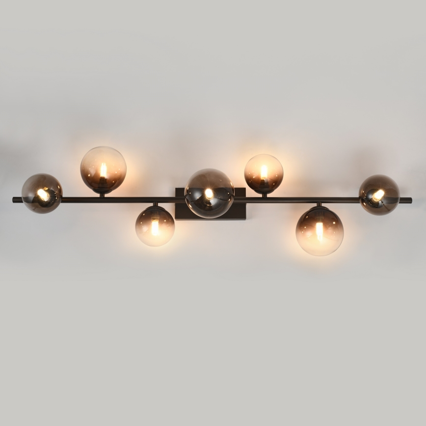 Brilagi - MILLA LED Flush-Mounted Chandelier 7xG9/3W/230V Brown/Smoky Brown