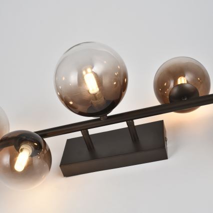 Brilagi - MILLA LED Flush-Mounted Chandelier 7xG9/3W/230V Brown/Smoky Brown