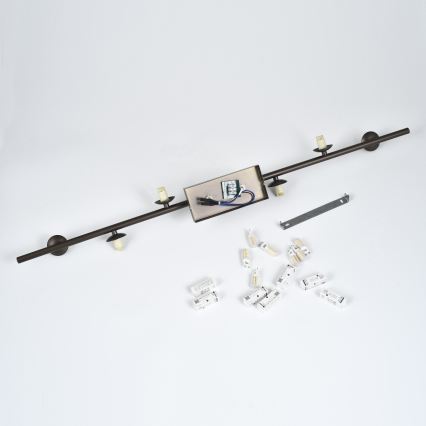 Brilagi - MILLA LED Flush-Mounted Chandelier 7xG9/3W/230V Brown/Smoky Brown