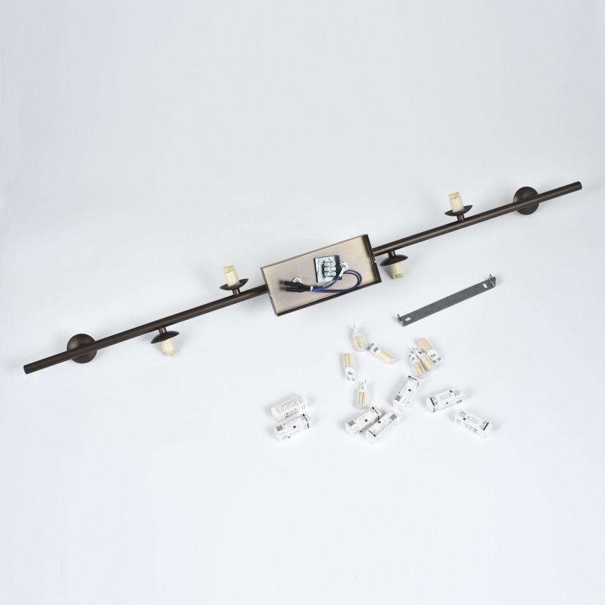 Brilagi - MILLA LED Flush-Mounted Chandelier 7xG9/3W/230V Brown/Smoky Brown