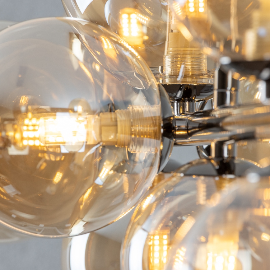 Brilagi - MILLA LED Pendant Lamp on Cable 10xG9/3W/230V Black Chrome/Gold