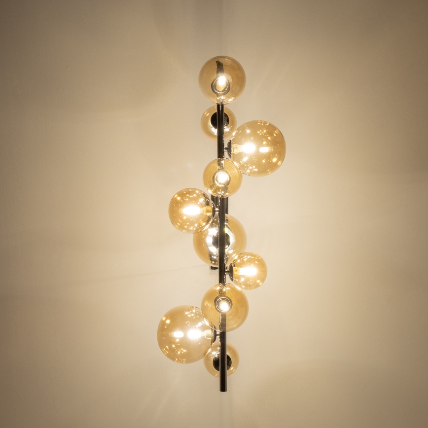 Brilagi - MILLA LED Pendant Lamp on Cable 10xG9/3W/230V Black Chrome/Gold