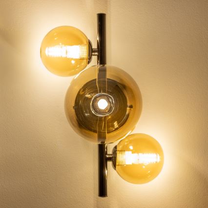 Brilagi - MILLA LED Wall Light 3x G9/3W/230V Black Chrome/Gold