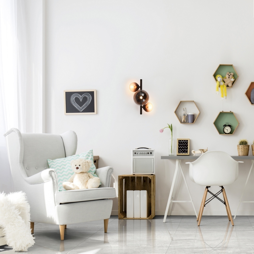 Brilagi - MILLA LED Wall Light 3xG9/3W/230V Brown/Smoked Brown