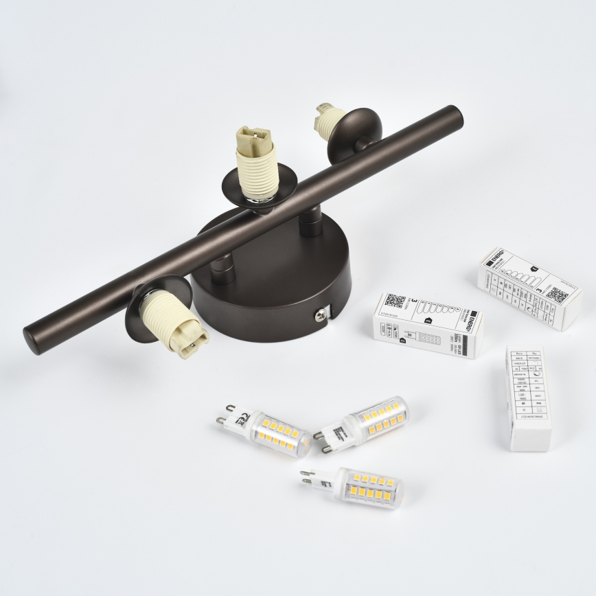 Brilagi - MILLA LED Wall Light 3xG9/3W/230V Brown/Smoked Brown
