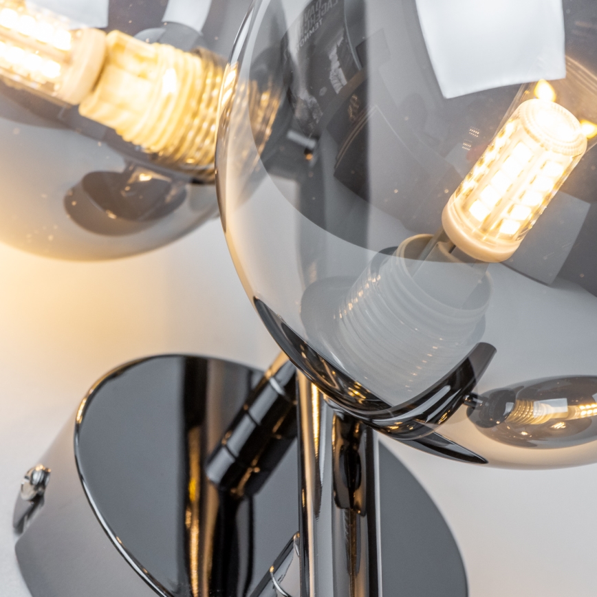 Brilagi - MILLA LED Wall Light 3×G9/3W/230V, Black Chrome/Smoked Glass