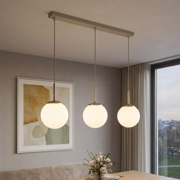 BRILAGI - MILO Cable Pendant Lamp 3xE27/60W/230V beige/gold