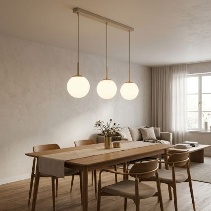 BRILAGI - MILO Cable Pendant Lamp 3xE27/60W/230V beige/gold