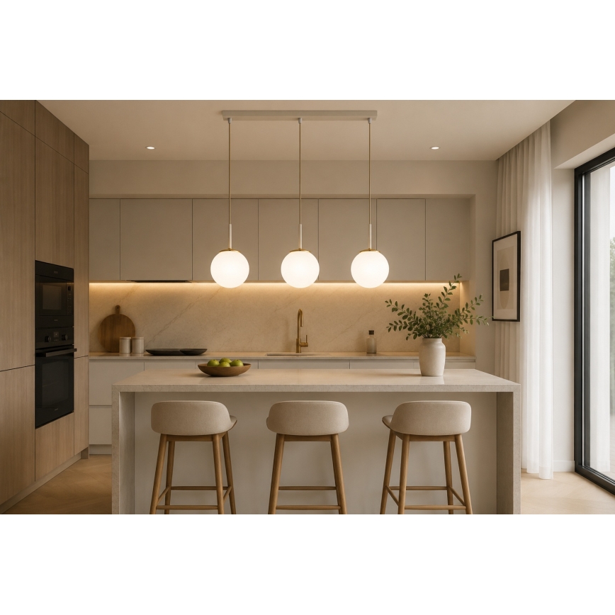 BRILAGI - MILO Cable Pendant Lamp 3xE27/60W/230V beige/gold