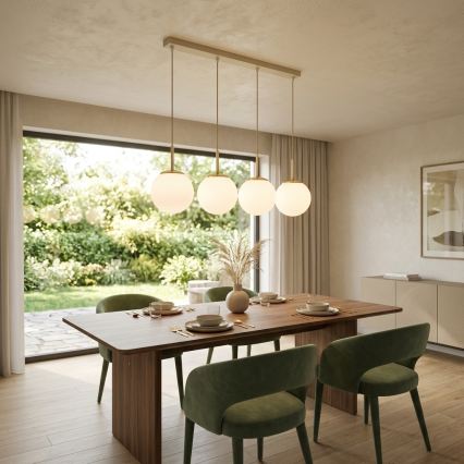 BRILAGI - MILO cable-suspended chandelier 4xE27/60W/230V beige/gold
