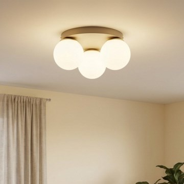 BRILAGI - MILO ECRU Ceiling Light 3xE27/60W/230V Ø35 cm Beige/Gold
