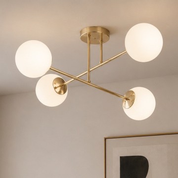 BRILAGI - MILO Flush-Mount Chandelier 4xE27/60W/230V, Gold Finish