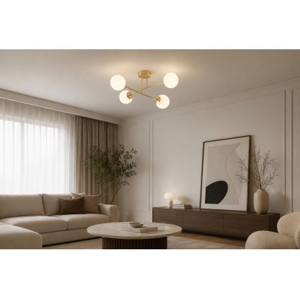 BRILAGI - MILO Flush-Mount Chandelier 4xE27/60W/230V, Gold Finish