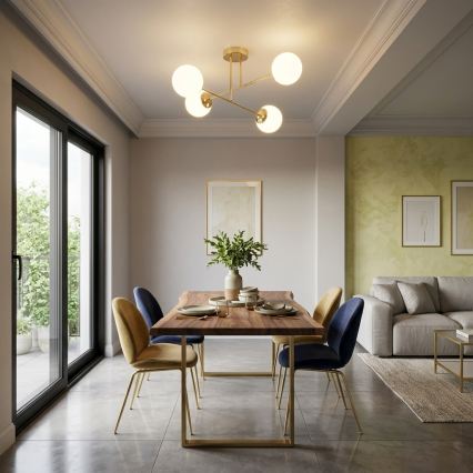 BRILAGI - MILO Flush-Mount Chandelier 4xE27/60W/230V, Gold Finish
