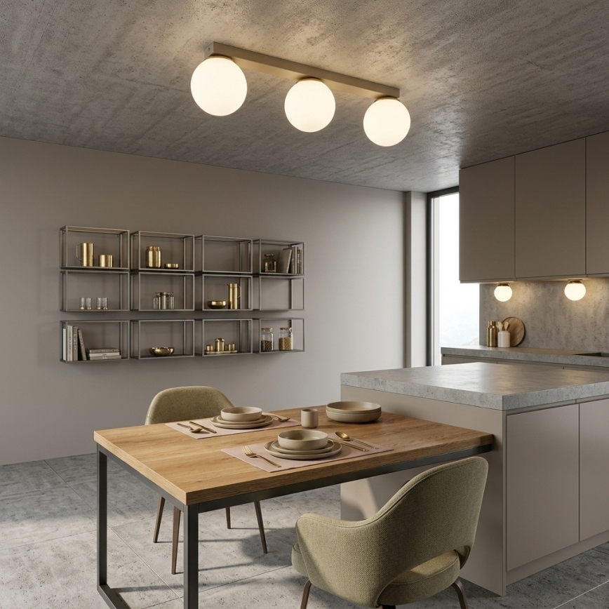 BRILAGI - MILO Spotlight 3x E27/60W/230V Beige/Gold