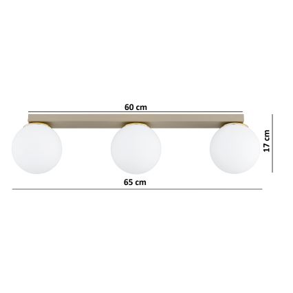 BRILAGI - MILO Spotlight 3x E27/60W/230V Beige/Gold