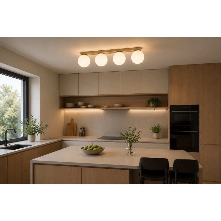 BRILAGI - MILO spotlight 4xE27/60W/230V beige/gold