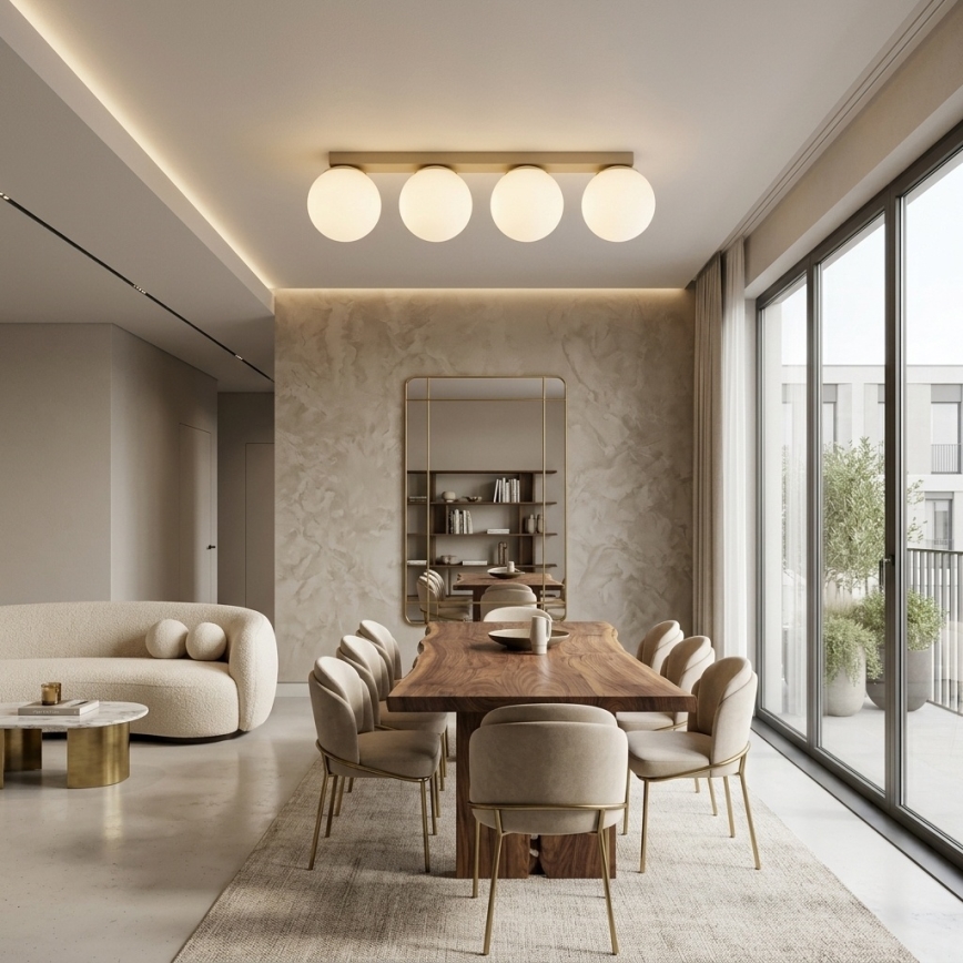 BRILAGI - MILO spotlight 4xE27/60W/230V beige/gold