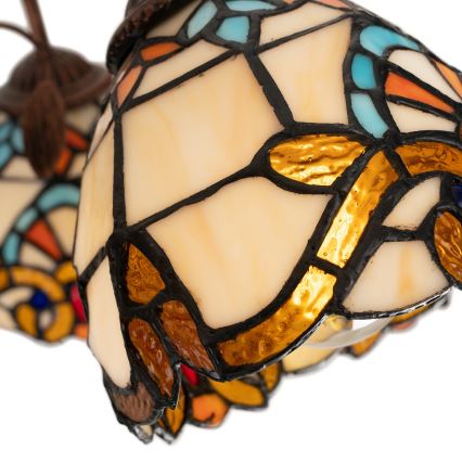 Brilagi - MIRABELLA Tiffany stained-glass flush-mount chandelier 8xE27/60W/230V Ø 68 cm
