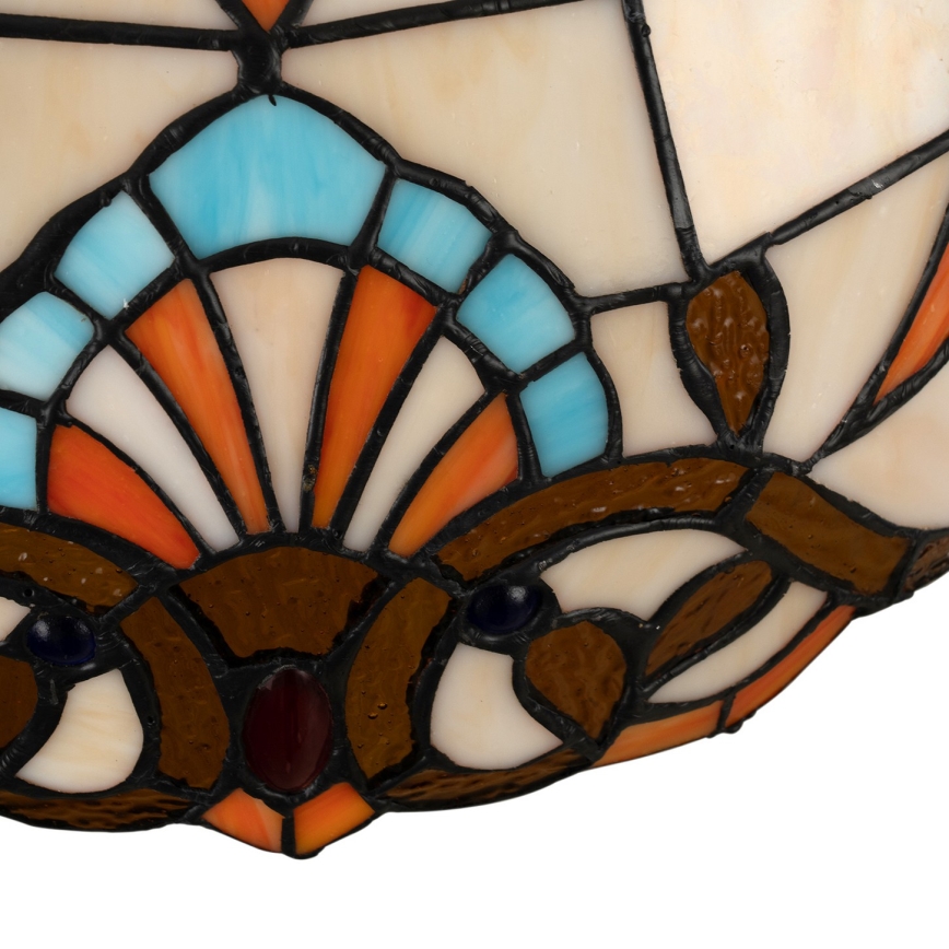 Brilagi - MIRABELLA Tiffany stained-glass pendant on chain, 1x E27/60W/230V, Ø 40 cm