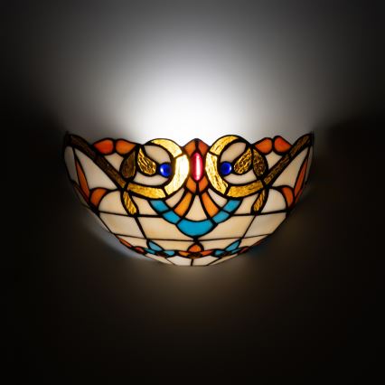 Brilagi - MIRABELLA Tiffany stained-glass wall light 1xE14/40W/230V