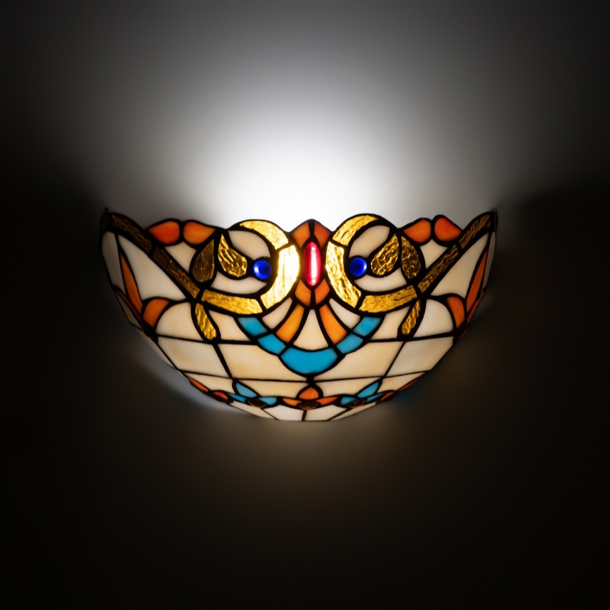 Brilagi - MIRABELLA Tiffany stained-glass wall light 1xE14/40W/230V