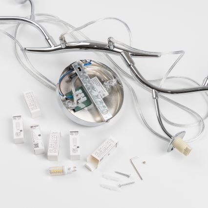 Brilagi – MISTEL LED Cable Pendant, 6×G9 3W (230V), Black Chrome with Smoked Glass