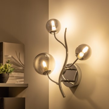 Brilagi - MISTEL LED Wall Light 3xG9/3W/230V Black Chrome/Smoked