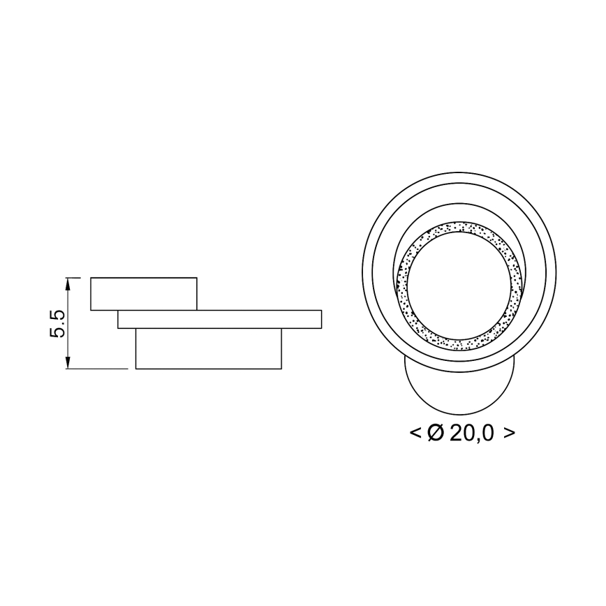 Brilagi - MODERN MINI LED Ceiling Light/22W/230V 3000/4000/6000K