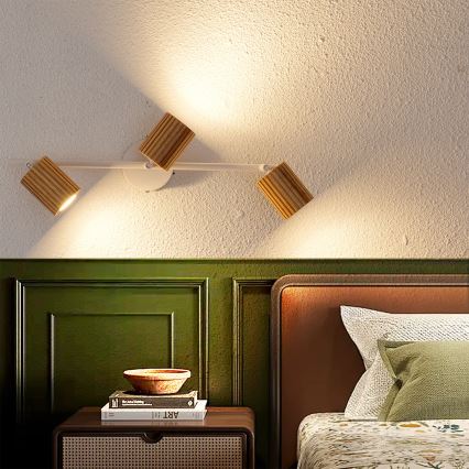Brilagi - MODERN WOOD 3xGU10/8W/230V Spotlight, Wood/White