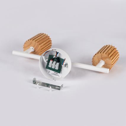 Brilagi - MODERN WOOD Spotlight 2x GU10/8W/230V Rubberwood/White