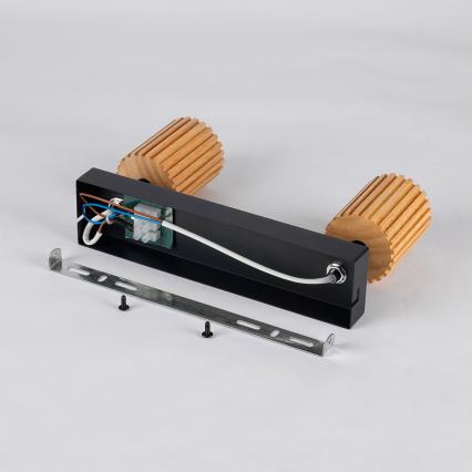 Brilagi - MODERN WOOD Spotlight 2×GU10/8W/230V Wood/Black